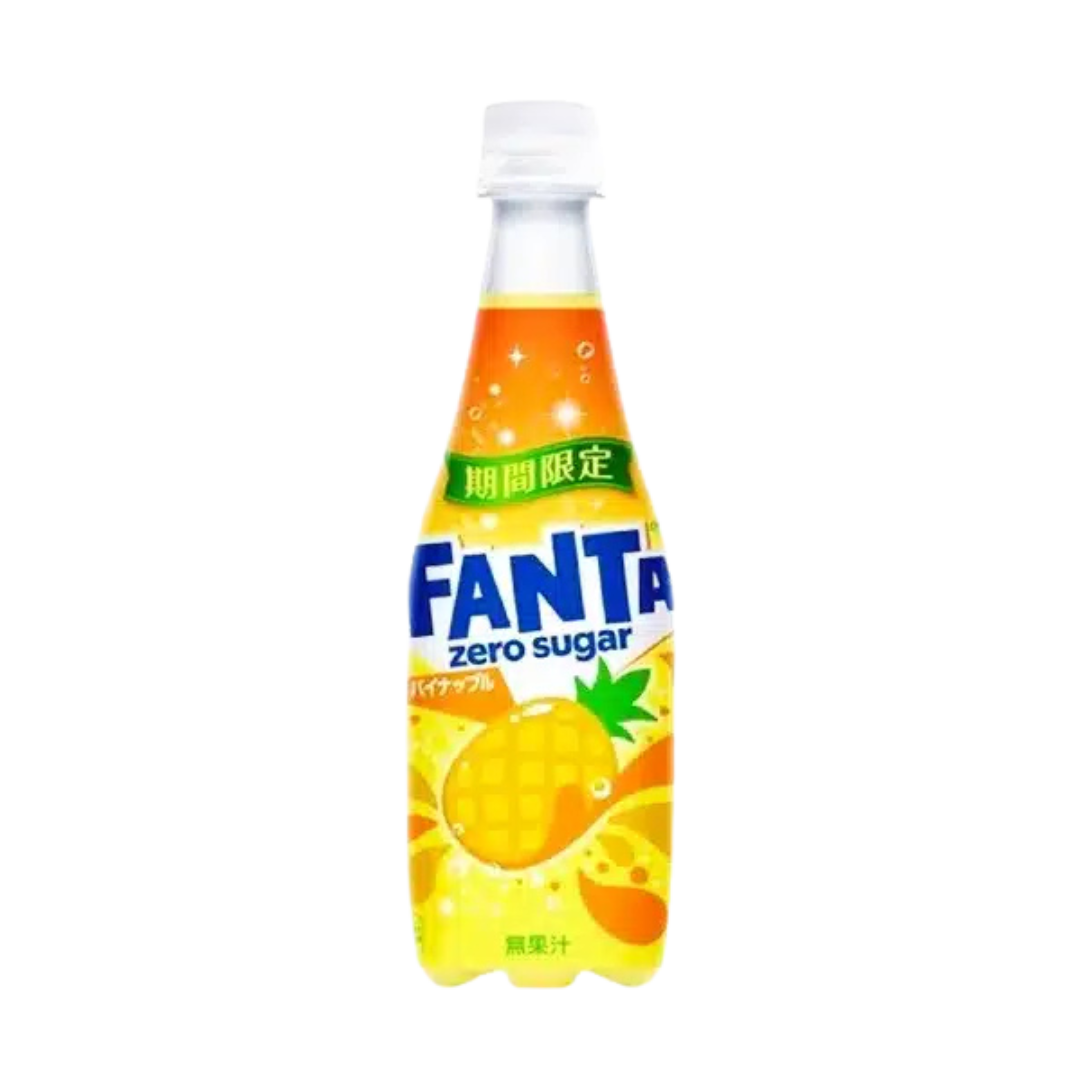 Fanta Pineapple Zero Sugar (Japan) Willy Wacky Snacks