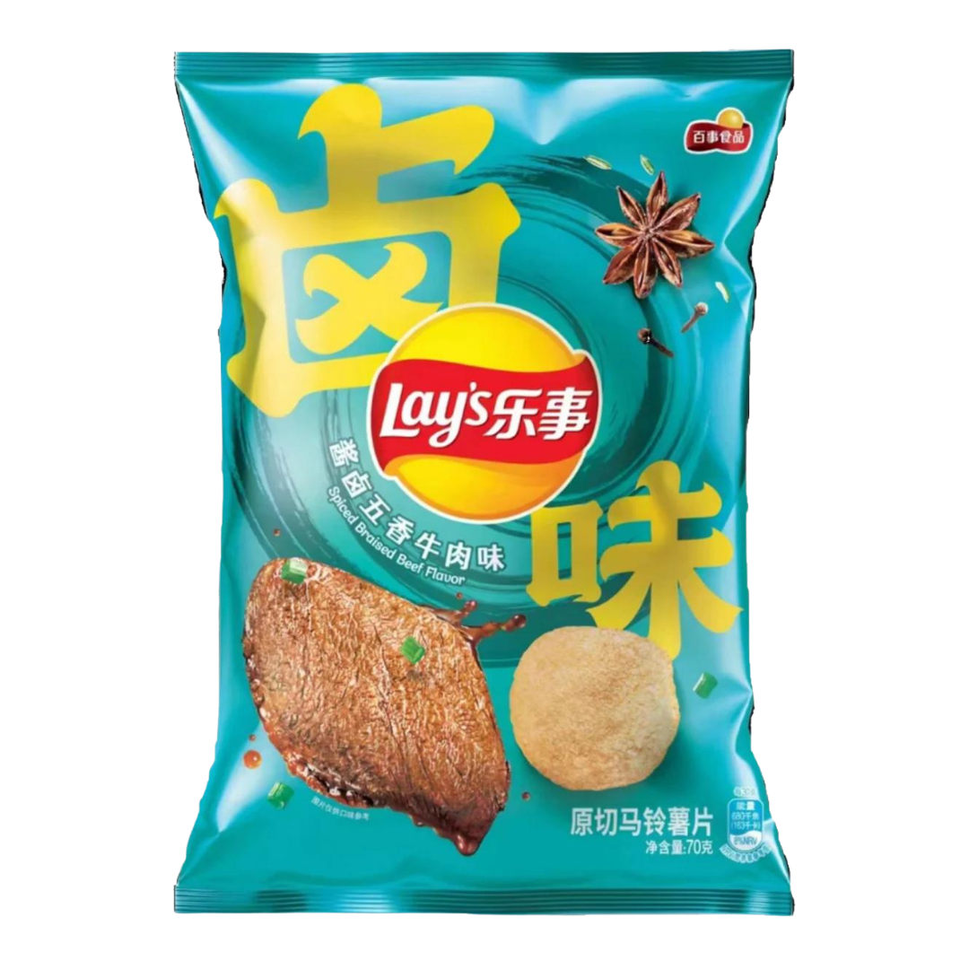 Lay s Braised Beef China Willy Wacky Snacks lay-s-braised-beef-china-willy-wacky-snacks