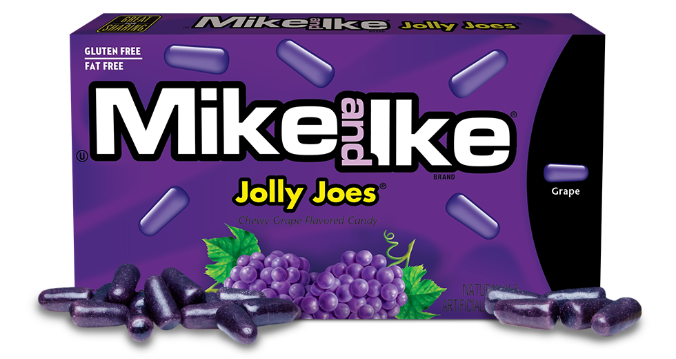 Mike & Ike Jelly Joes Rare Candies Gummies Purple Grape