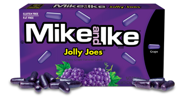 Mike & Ike Jelly Joes Rare Candies Gummies Purple Grape