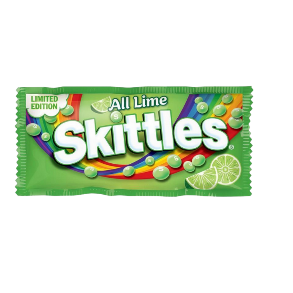 Skittles All Lime Limited Edition candy snacks exotic rare
