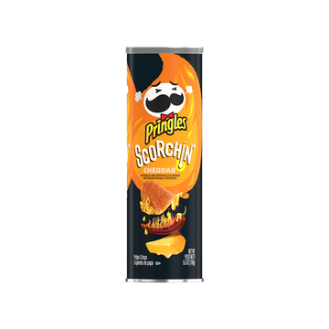 Pringles Scorchin Cheddar Rare Exotic Chips Snacks
