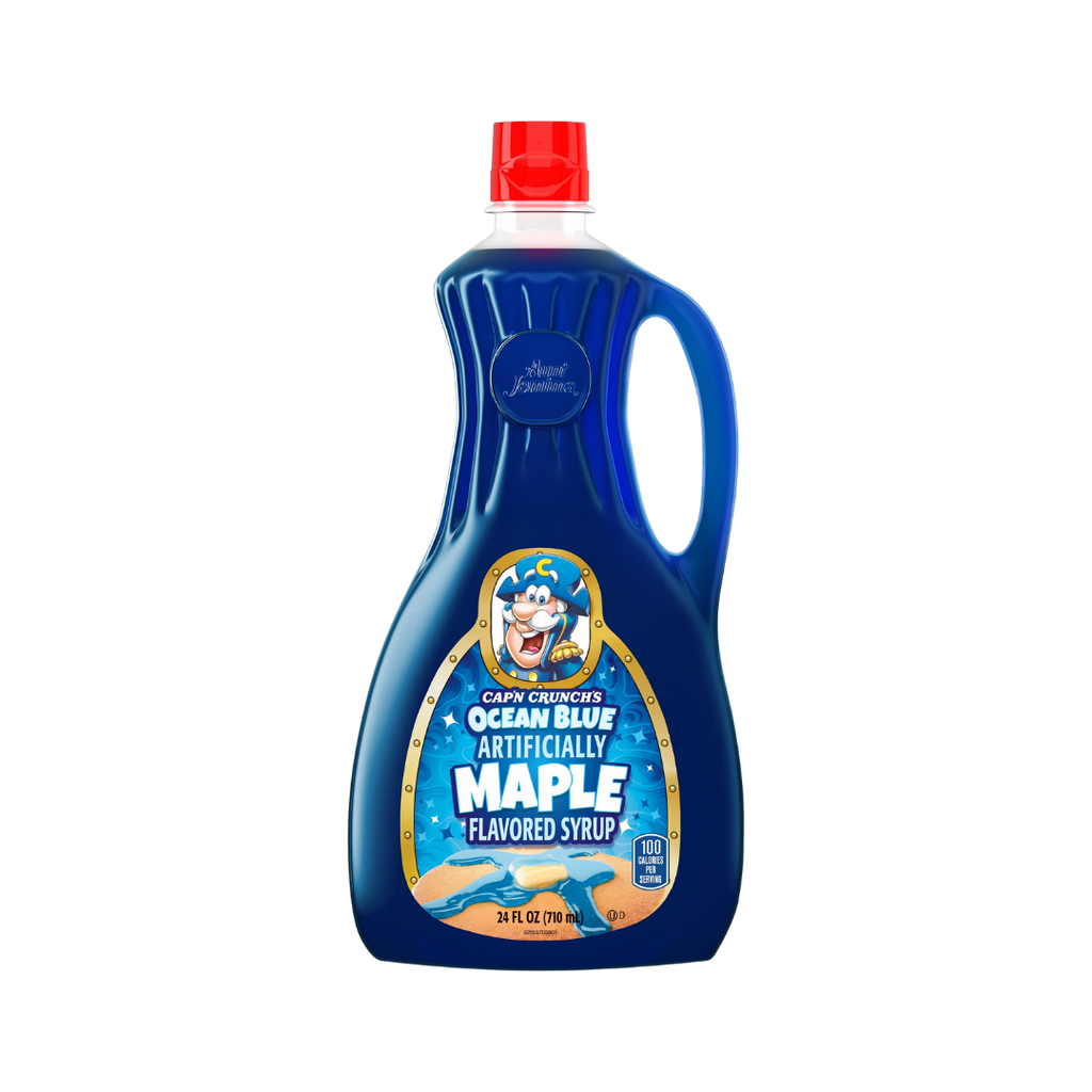 Cap'n (Captain) Crunch Ocean Blue Maple Syrup Topper for pancakes, breakfast, ice cream.